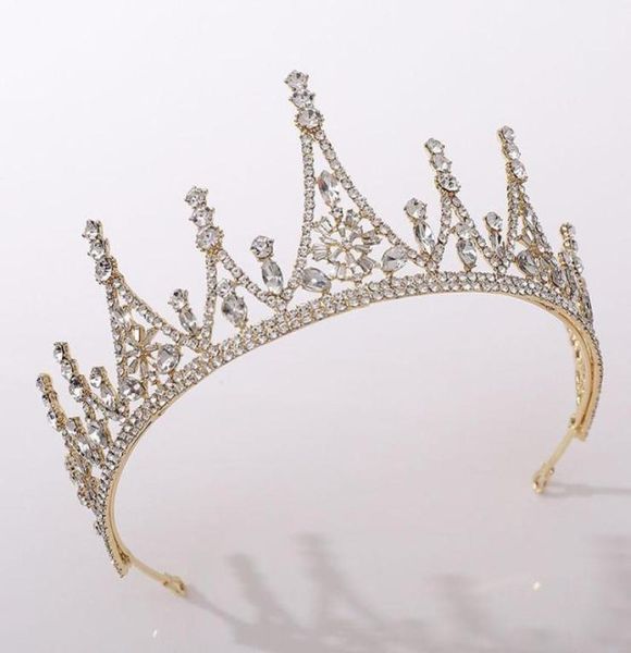 Goldsilver Color Baroque Style Shining Crystal Tiara and Crowns de Noiva Royal Princess Diadema Bridal Wedding Hair Accessories12669795