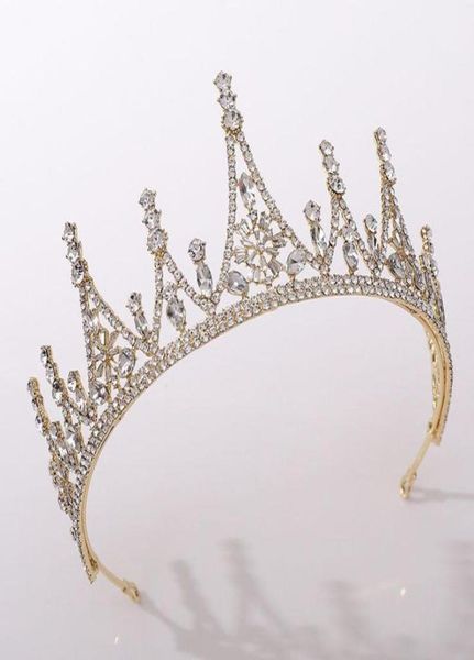 Goldsilver Color Baroque Style Shining Crystal Tiara and Crowns de Noiva Royal Princess Diadema Bridal Wedding Hair Accessories13086352