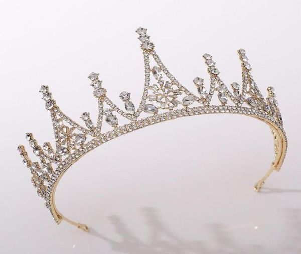 Goldsilver Color Baroque Style Shining Crystal Tiara and Crowns de Noiva Royal Princess Diadema Bridal Wedding Hair Accessories 18385556