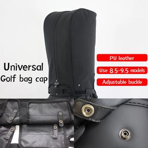 Capeur de sac de golf Couverture du chapeau universel Réglable Snap Finner Pu Leather Material 231220