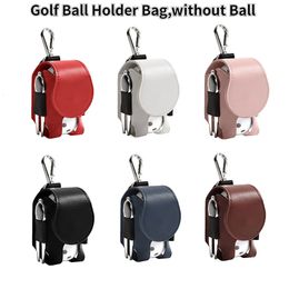 Golfzakken 1 st Golfbal Storingszakken Mini Pocket Pu Leather Hang op Taille Golfbal Storingszak met metalen gesp golfriemhouder Zakken 230421