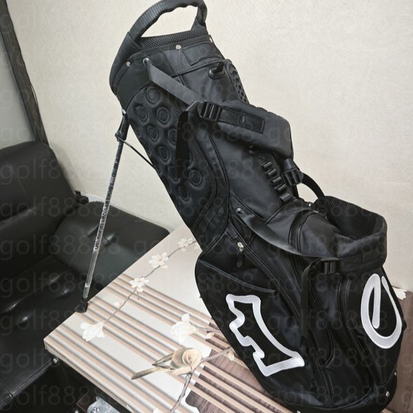 Sacs de golf sacs de support noir sacs de golf de grand diamètre et matériau imperméable de grande capacité, contactez-nous pour afficher les photos avec le logo # 0325