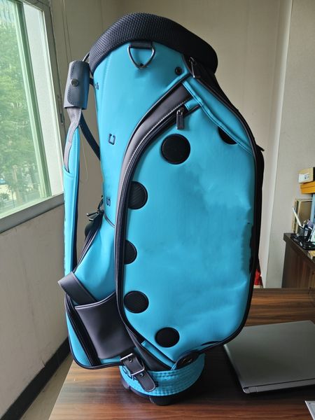 Sacs de golf bleu noir cercle T sacs de chariot sac étanche pro sac d'équipement de golf laissez-nous un message pour plus de détails et de photos