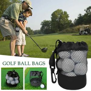 Sacs de golf Transporteur de stockage pour tees de golf Fitness Blanchisserie Sport Sacs de balle de golf Cordon de serrage Balle de golf Conteneur Organisateur portable L2402