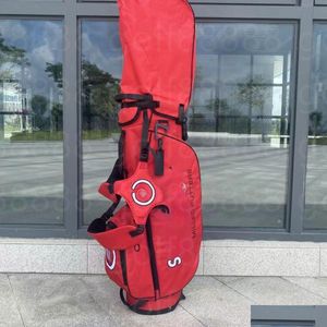 Sacs de golf Clubs Support blanc rouge Grand diamètre et capacité Matériau imperméable Contactez-nous pour voir des photos avec livraison directe Sports Otfmu