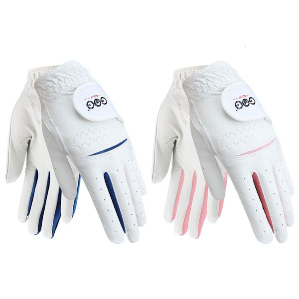 Sacs de golf Gants Enfants Main Gauche Gant Droit Garçons Filles Solf Cuir Respirant 1 Paire 230619