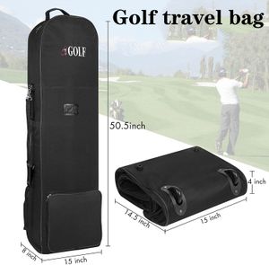 Golf Bags Golf Travel Plane Bags With Wheel And Detachable Shoulder Straps Foldable Golf Club Travel Cover for Airlines Golf Aviation Bag 230613