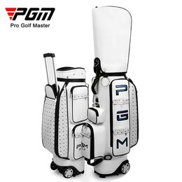 Bolsas de golf Bolsa de aviación de golf retráctil Pgm Bolsa de clubes profesionales para mujeres Paquete de viaje impermeable de PU de alta capacidad duradero con ruedas 231115
