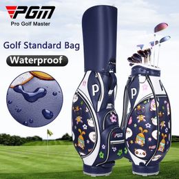 Bolsas de golf PGM Mujeres Bolsa estándar de golf a prueba de agua Bolsas de soporte de golf de alta capacidad Paquete de almacenamiento ligero retráctil Bordado de moda 230628
