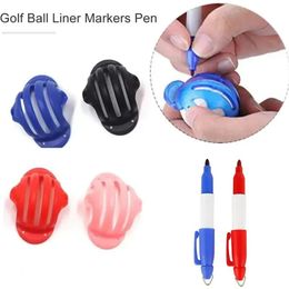 Golfbal voering Clip Liner Marker Pen Template Uitlijningsmarkeringen Tool Plaatsing Positionering Aids Outdoor Sport Tool voor Golfer Gift