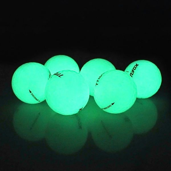 Balles de golf 1 ensemble veilleuse lumineuse fluorescente LED balles de golf brillent dans le noir 231212