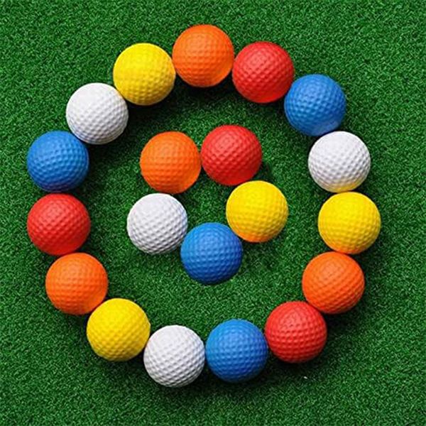 Balles de golf 10 pièces Éponge Élastique Couleur PU Mousse pour Pratique Intérieure Pet Jouet Balle Accessoires Pour Enfants 230413