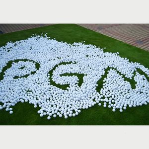 Pelotas de golf 10 unids PGM Pelotas de golf de doble capa Swing de golf Putting Practice Ball Blanco Estándar Pelota de golf en blanco Q002-4 231212