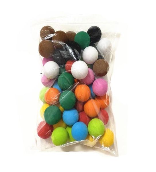 Balles de golf 50pcs 30 mm 10 couleurs Eva Soft Sponge Tennis Training for Indoor Practice Children Toy Ball 2211037415030