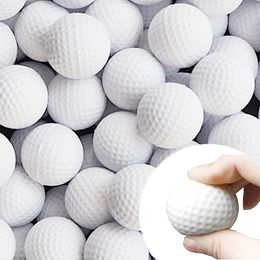 Balles de golf Marque 20 pcsbag Blanc Intérieur Entraînement extérieur Pratique Golf Sports Élastique souple PU Balles en mousse 230428