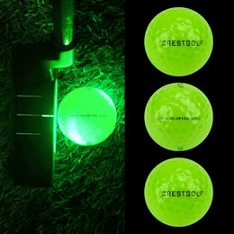 Golfballen Crestgolf 4 PCSPACK LED Golfballen met 4 lichten voor nachttraining Hoog hardheid Materiaal voor golfoefeningen 230428