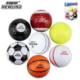 Golfballen met originele doos 7 st golfspel 6 st 2 lagen 1 st 3 lijn hoge kwaliteit praktijk cadeau bal voetbal 231225