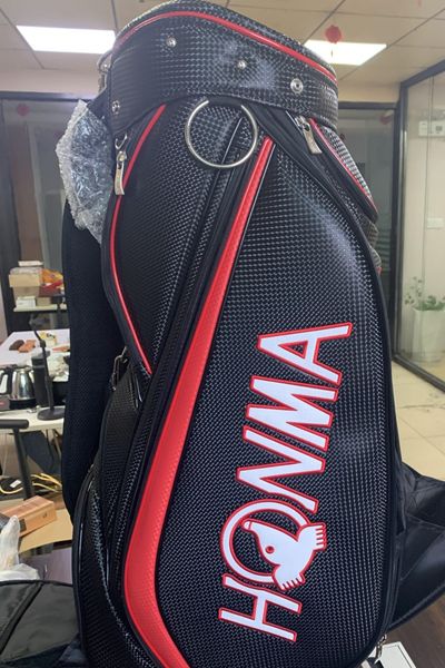 Brand de golf Honma Designer de haute qualité sac de golf de golf sac unisexe en noir est fait de grande capacité d'étanchéité PU