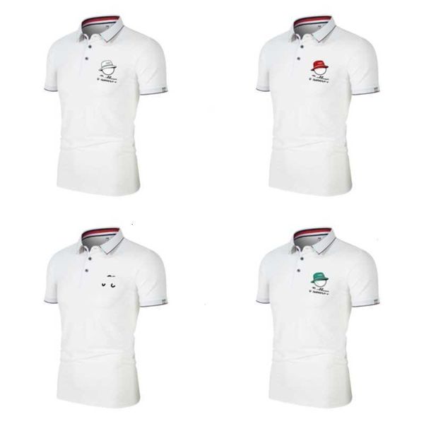 Vêtements de golf hommes femmes polo-shirts coréens créateur de mode malbons balle motif coton tshirt business sports décontracté sports à manches courtes