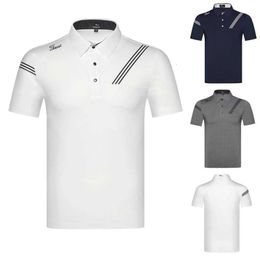 Vêtements de Golf pour hommes, Polo de sport de plein air, T-Shirt à manches courtes, respirant, sans sueur, décontracté, chemise d'été