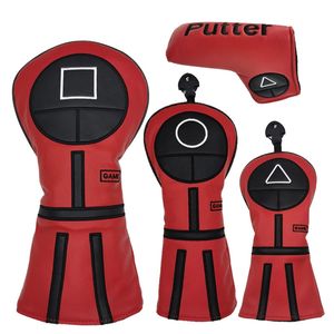 Club de Golf #1 #3 #5 couvre-chef en bois pilote Fairway Woods couverture en cuir PU couvre-chef ensemble protecteur rouge 240202