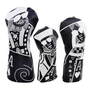 Golf Club #1 #3 #5 Houten Headcovers Driver Fairway Woods Cover PU-lederen Headcovers Maximale leveringssnelheid 231229