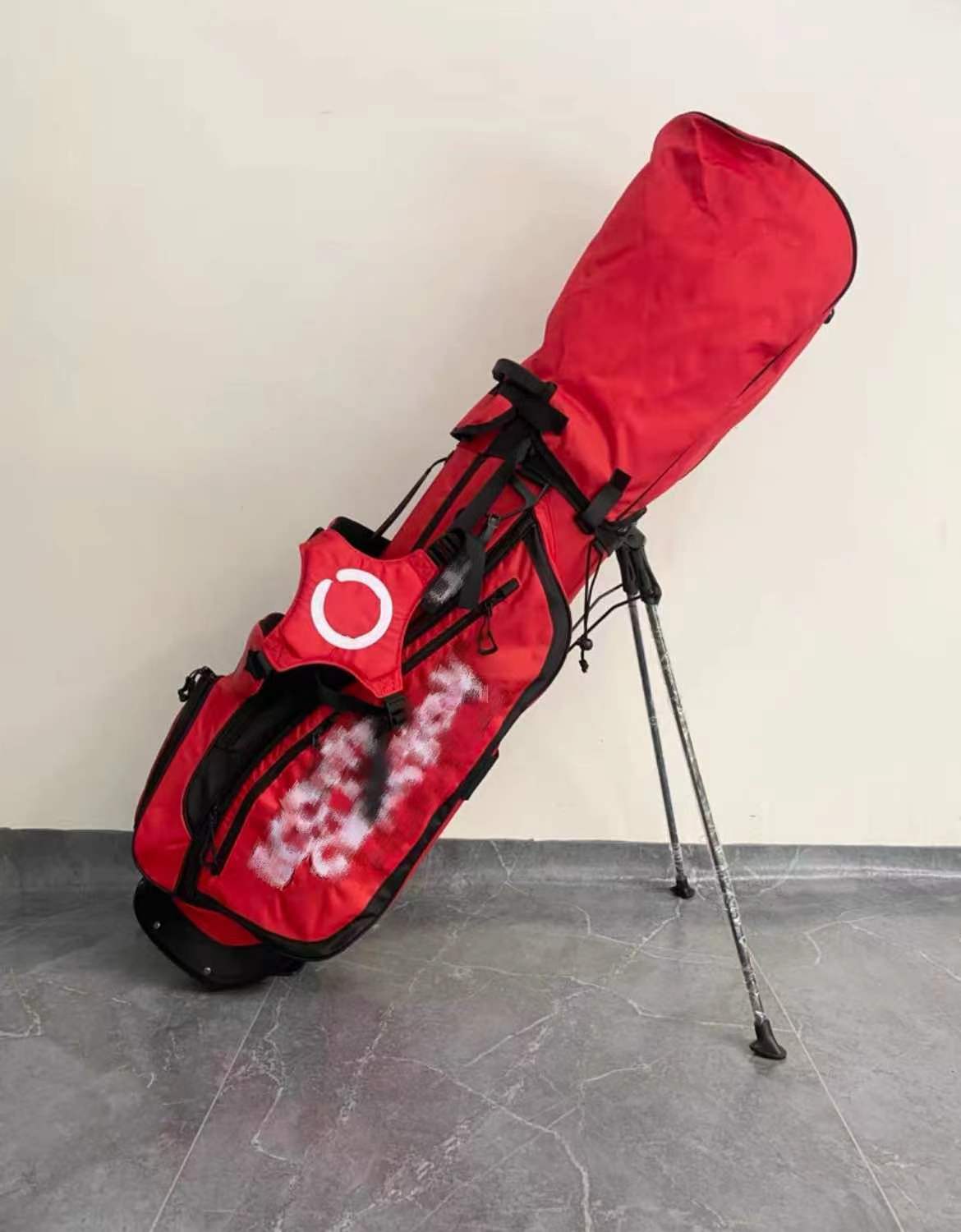 Golf-Designer-Tasche, grün, rot, Kreis, T-Station, Segeltuch, ultraleicht, wasserdicht, Golftasche für Herren, gute Praktikabilität, hohe Kapazität