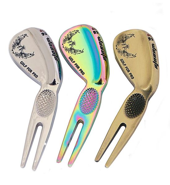 Golf Divot Tool Golf Pitchfork Accesorios de golf Pitch Groove Cleaner Woles Divot Herramientas9881550