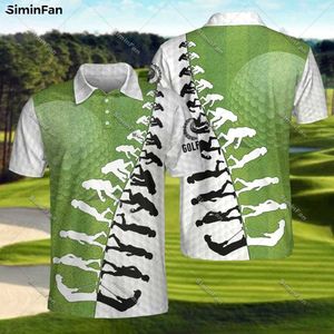 Golf golfeur personnalisé nom mens polo 3d partout sur imprimé mâle revers tshirt unisexe l'été à manches courtes