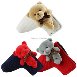 Couvre-tête de golf pour putter lame mignon ours en tricot doux Protecteur Men de protection Femmes enfants 240411