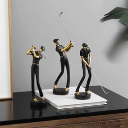 Statue humaine de golf en résine, Sculpture créative, accessoires de décoration de bureau, artisanat moderne, Figurines de table, décoration de la maison, 240322