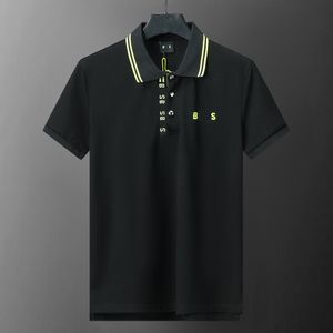 Polo de golf hommes été stritching hommes shorts manches polo vêtements d'affaires de luxe hommes t-shirt marque polos poitrine lettres broderie taille M-XXXL