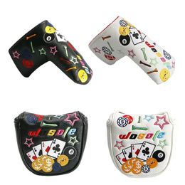 Golf Putter Cover magnetische sluiting PU Leather Golf Putter Headcover Golf Accessoires Waterdicht Golf Club Hoofd Cover Protector 240513