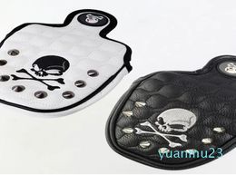 Funda para Putter de Golf, remaches de Calavera, cubierta de cuero con cierre magnético para mazo, Putter, fundas para cabezas de Golf