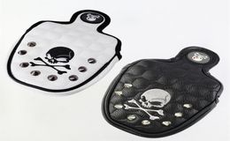 Cubierta de putter de golf Skull Rivets PU Cuero de cuero Magnético Tarraza para putter Mallet Cubierta de cabezal de golf 2206292385752