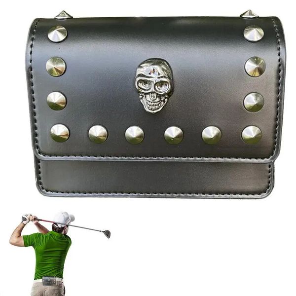 Golf Ransfinder Bolsa de cuero Calavera Magnética Magnora Rango Rango Carry Bag Láser Distancia Medidor Bolsa de cintura 240328