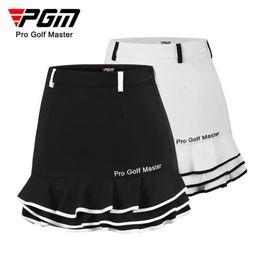 Golfshorts PGM Dames Golf Korte Rok Sneldrogend Ademend Vier seizoenen Dames Meisjes Mode Geborduurde Fishtail-rokken Zwart Wit XS-XL 230324