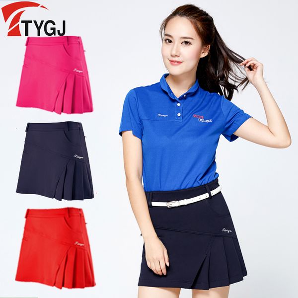 Shorts de golf ttygj femme jupes de golf portes dames anti-exposition plissée jupes de mode badminton tennis mini jupe courte fille d'été porte 230321