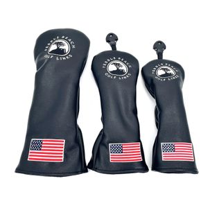 Golf Small Tree Match Couvre-tête Couvre-Fairway Wood Hybrid Head Covers Putter Pu Pu Leather 240524