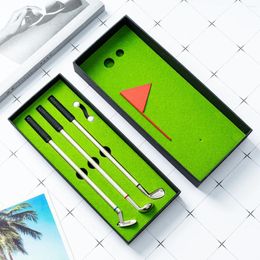 Golf Styling Club Red Banner Green Table Stationery Ensemble intéressant Ballpoint Pen White Ball Simulate School Supplies