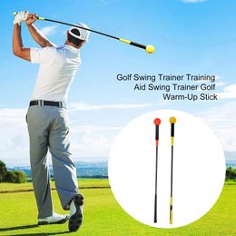 Golf swing training aid golfe prática haste de aquecimento vara acessórios de golfe instrutor de golfe aids suprimentos 40/48 polegadas 240108