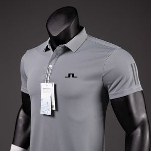 Golf t-shirts zomergolf shirts mannen casual polo shirts shirts korte mouwen zomer ademend snel droge j lindeberg golf slijtage sport t shirt 230816