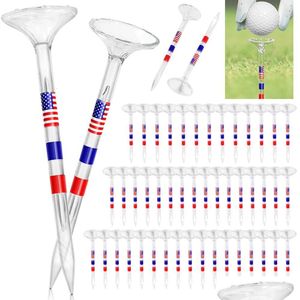 Tees de golf 50pcs porte-balle réduisent la friction et la rotation latérale en plastique transparent réutilisable antidérapant pour les activités 240323 Drop Delivery S Dhadu