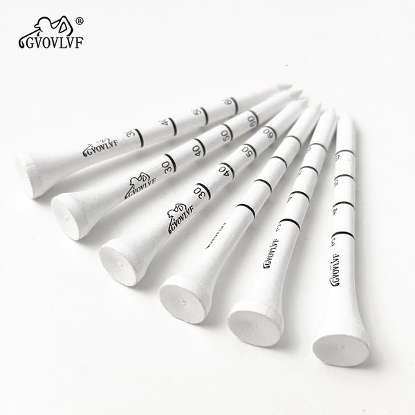 Tees de golf 50pcs GVOVLVF échelle de degré durable 83mm matériau biodégradable amical réduire la rotation latérale de friction plus stable 230922