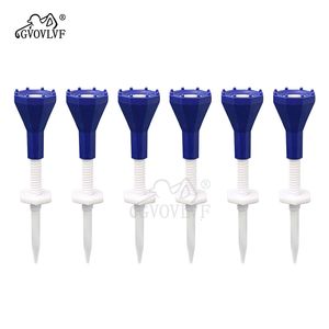 Tees de golf 6pcsbag Silicone Head Golf Tees en plastique La hauteur peut être ajustée librement Stable 88 mm de long Tee de golf Easy Tee Up Cadeau pour les golfeurs 230603