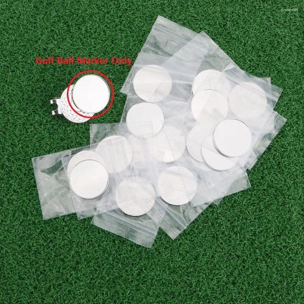 Aides à l'entraînement de golf 10 pièces 25mm Clip de chapeau en métal Clips de capuchon de visière Marqueurs de balle magnétiques Mettre des accessoires verts Pratique du golf