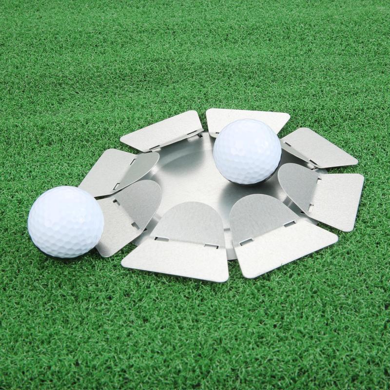 Golf-Trainingshilfen 1PC All-Direction Putting Cups Metall Golfer Club Übungsloch Indoor/Outdoor-Hilfe 7-Zoll-Zubehör