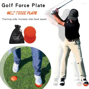 Aides d'entraînement du golf 2 PCS Force Plates étape Pad Trainer Rubber Anti-Slip Postural Swing Practice Supplies