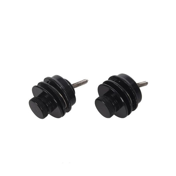 Ayudas de entrenamiento de golf 2x Cerradura de cabeza enclavada Cerraduras de guitarra negra Straplocks Parts