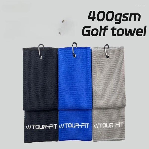 Ayudas de entrenamiento de golf Toalla de 30x30 cm con gancho 4 colores Tela de microfibra para amantes Clip de servicio Accesorios de mosquetón Dorp Ship